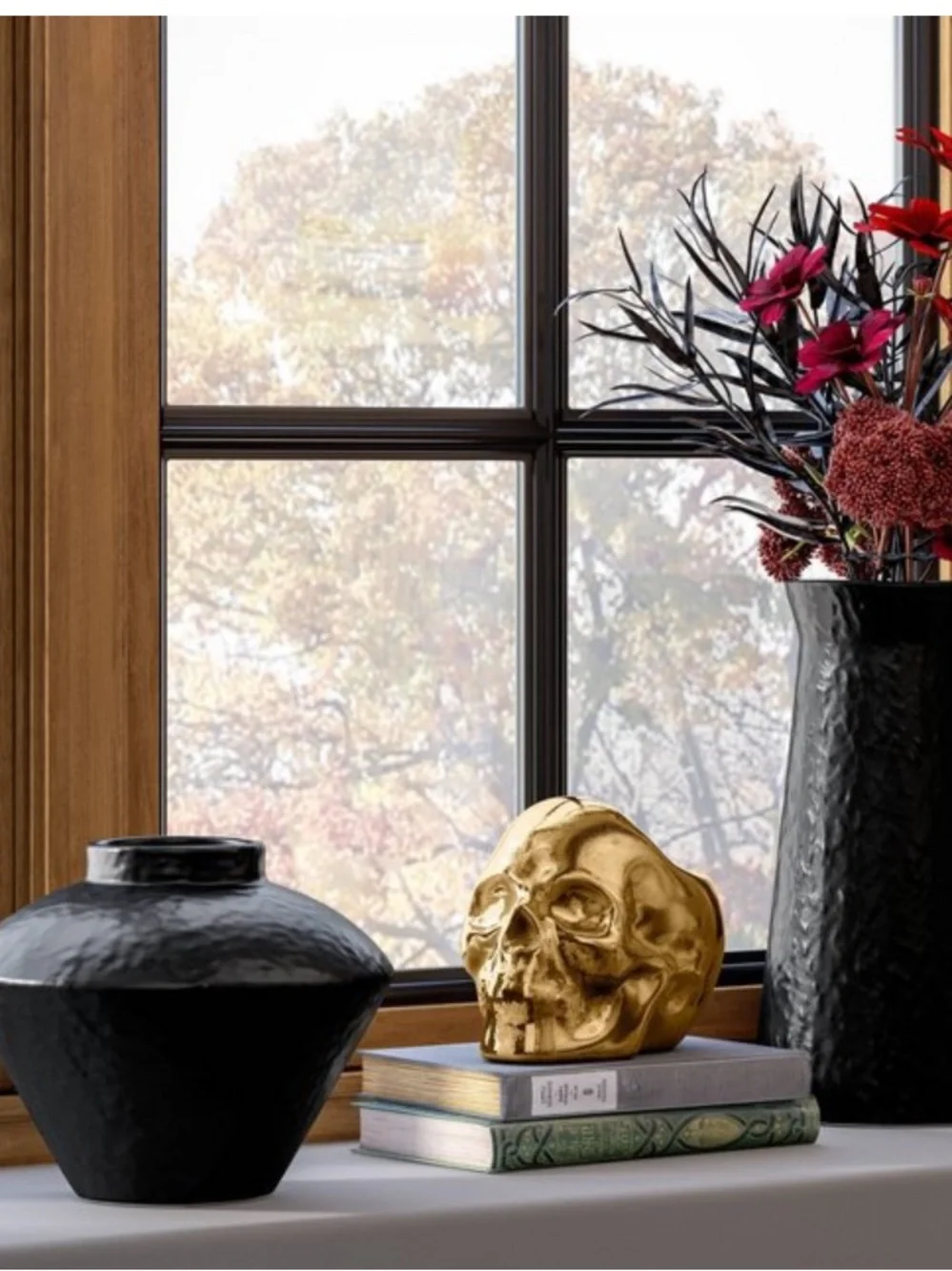 THRESHOLD NWT Small Modern Vase Black